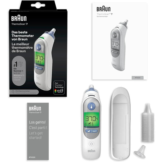 براون،جهاز قياس الحرارة،ترموسكان7بلس،ضمان سنتين،21 غطاءحماية،بطاريةتدوم طويلا،IRT6525MNLA