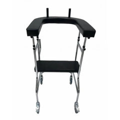 مشاية كرسي،مقاس73سم،ألمنيوم،قابلة للطي،متحرك،أسود،DY0972
