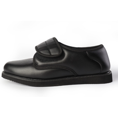 اتش تي،حذاءقدم،مغلق،لرعاية قدم مريض السكر،جلد،مناسب للجنسين،أنيق وعصري،اسود،HT812