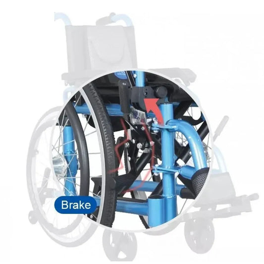 كرسي متحرك للأطفال،عرض المقعد 30 سم ،خفيف الوزن ،عجلات خلفية كبيرة،أسود، Ky 980LQ-30