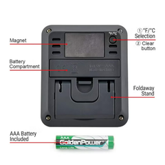 اتش تي،ترمومتر قياس حرارة ورطوبة،دقة عالية،معدل تحديث سريع،ابيض،HTC1