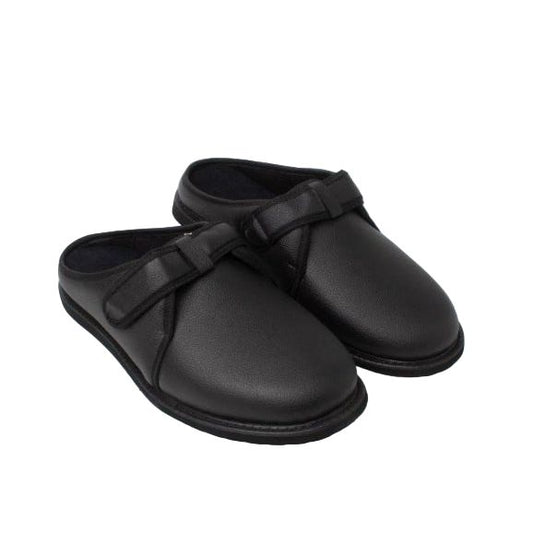 اتش تي،شبشب مغلق،لرعاية قدم مريض السكر،جلد،راحة واناقة،اسود،HT813