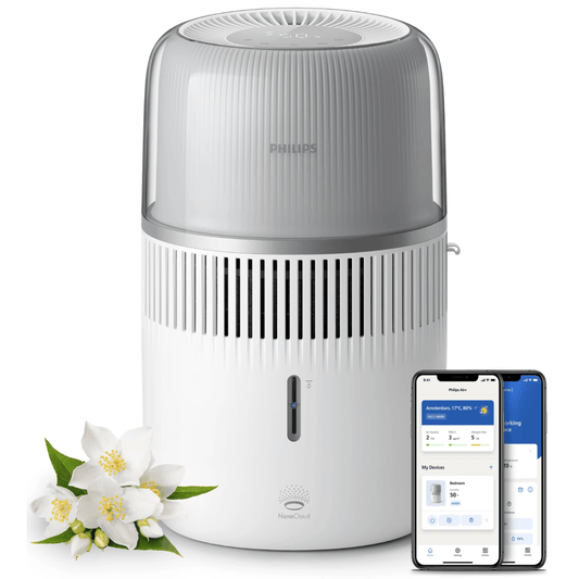 فيليبس،منقي هواء،يغطي مساحة لغاية56م2،ترطيب بالبخار،ذكي،استهلاك طاقة منخفض،أبيض،HU5710/00