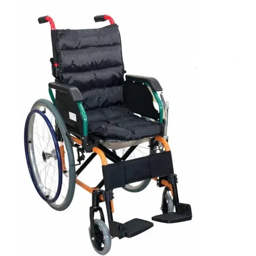 كرسي متحرك، للاطفال، عرض المقعد 35 سم ، إطار متين وخفيف، تصميم ولون جذاب،أسود، DY01980LA(R)-35