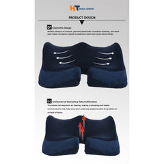 اتش تي،مقعد ناسور مطور،ميمورى فوم،مناسب لشكل الورك والوسط،دعم العمود الفقري،HT209