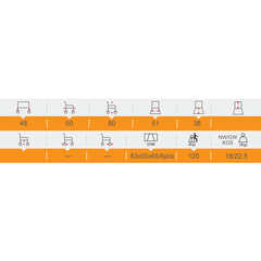 اتش تي،كرسي حمام،ستيل،20 انش،مفتوح من الأمام،مقاوم للصدأ،ازرق رمادي،CA699-2
