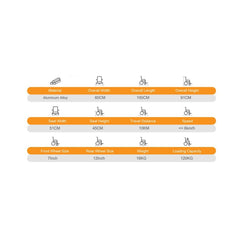 اتش تي،كرسي متحرك،كهربائي،20 انش ،خفيف الوزن،فرامل كهرومغناطيسية،بطارية ليثيوم،اسود،KR8807