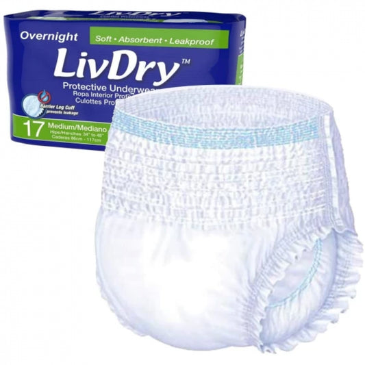 لايف دراي،حفائض كبار السن ومرضى السلس البولي،مقاسM،سهلة الاستخدام