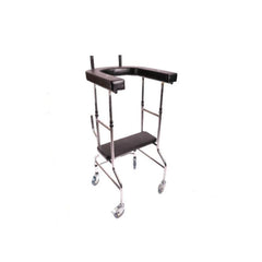 مشاية كرسي،مقاس73سم،ألمنيوم،قابلة للطي،متحرك،أسود،DY0972