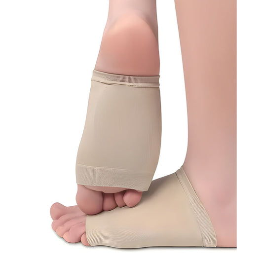 اتش تي،مشد فلات فوت،قماشي،مزود بقطعة سيليكون لراحة القدم،بيج،HTF1004