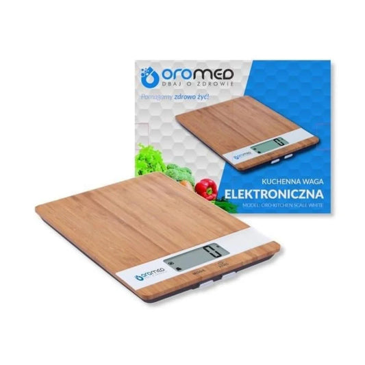 اوروميد،ميزان خشبي للمطبخ،تصميم أنيق وعصري،ابيض