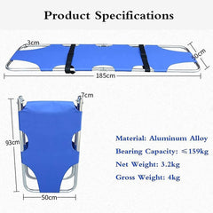 نقالة مريض،بدون عجلات،قابلة للطي،أزرق،NF-F3