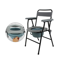 اتش تي ،كرسي حمام ،ستيل،مقعد مقاوم للماء،اقدام ثابتة مضادة للانزلاق،ازرق رمادي،CA699-1