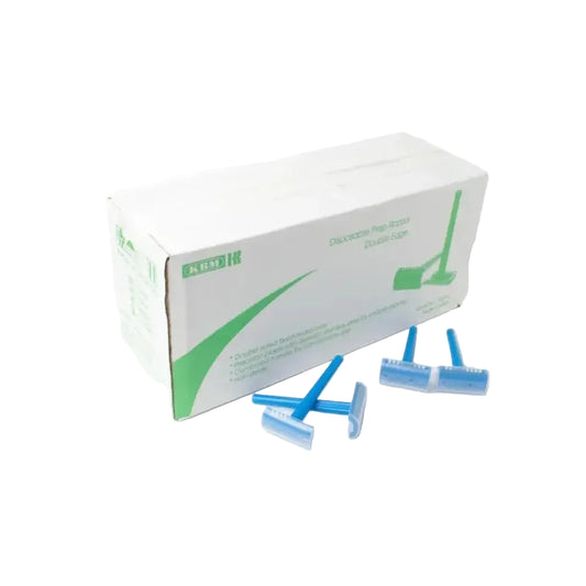 كي بي أم،شفرةحلاقة،عدد100حافة مزدوجة،غير معقمة،أزرق