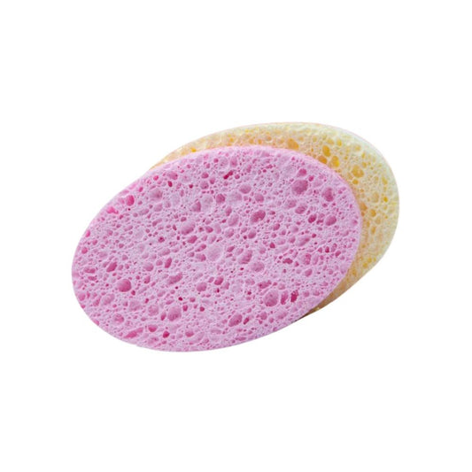 كوزمابيلا ،اسفنجة تنظيف الوجه ،عدد 2 ، اصفر و زهري