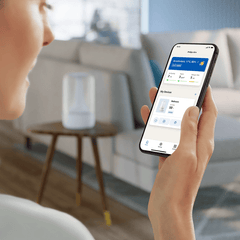 فيليبس،منقي هواء يغطي مساحة لغاية38م2،إستشعار الرطوبة،تنبيه نفاد المياه،أبيض،HU1509/00