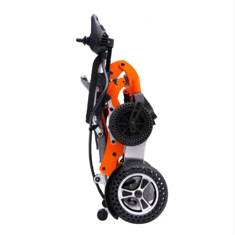 كرسي كهربائي، إطار ألمنيوم ،قابل للطي،خفيف الوزن، برتقالي DY01120