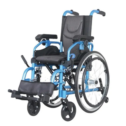 كرسي متحرك للأطفال،عرض المقعد 30 سم ،خفيف الوزن ،عجلات خلفية كبيرة،أسود، Ky 980LQ-30