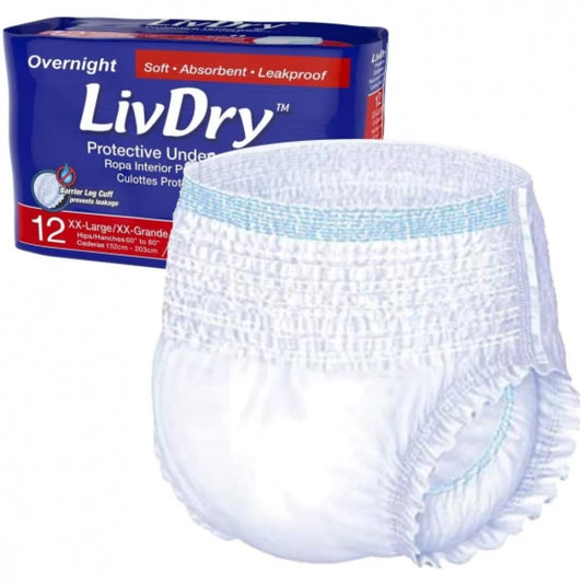 ليف دراي،حفائض كبار السن ومرضى السلس البولي،مقاسXXL،سهلة الاستخدام