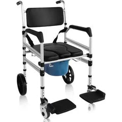 كرسي حمام واستحمام،متحرك،لكبار السن،مقاس18إنش×46سم،3في1،مع مقابض،قابل للطي