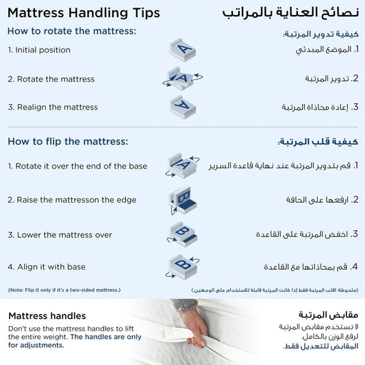 مرتبة طبية ثلاثية،وطني،قابلة للطي،أبيض