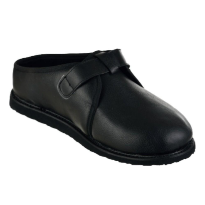 اتش تي،شبشب مغلق،لرعاية قدم مريض السكر،جلد،راحة واناقة،اسود،HT813