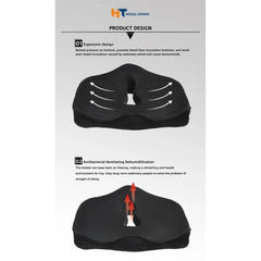 اتش تي،مقعد عصعص،ميمورى فوم،لتخفيف آلام العصعص وأسفل الظهر،HT204