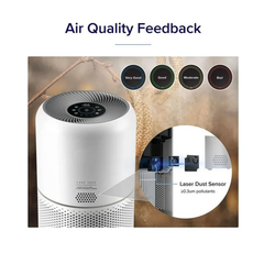 ليفويت،منقي هواء،يغطي مساحة لغاية50م2،فلترH13 HEPA،مع جهاز استشعار جودة الهواء، أبيض،Core 300S