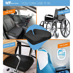 اتش تي،مقعد ناسور مطور،ميمورى فوم،مناسب لشكل الورك والوسط،دعم العمود الفقري،HT209