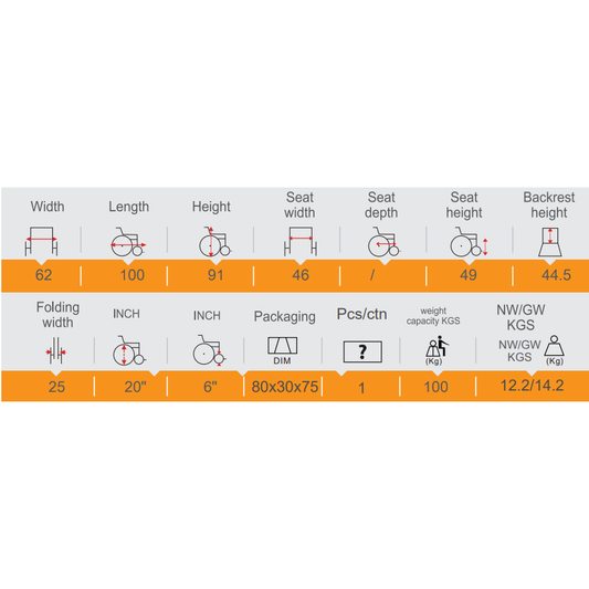 اتش تي،كرسي متحرك،مقاس46،المنيوم،خفيف الوزن،مسند ظهر قابل للطي،مزود بفرامل،اسود وازرق،CA9671
