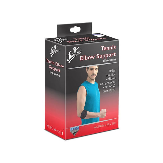 فلامينغودعامة كوع للتنس،مقاس عالمي،أسود،OC2383