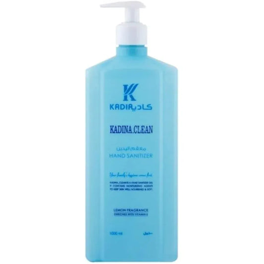 كادينا معقم لليدين ، مقاس1000 لتر ، 70% كحول،  غني بيفايتمين E، رائحة الليمون