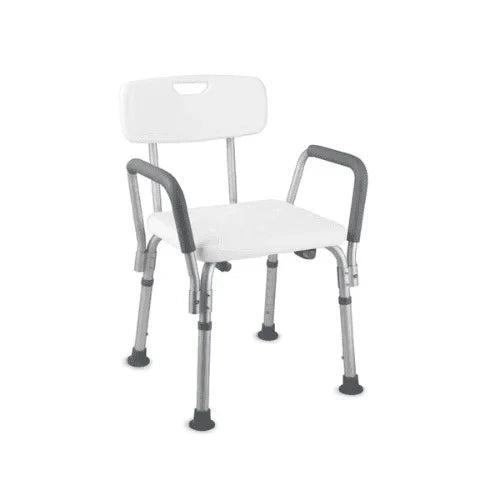 كرسي استحمام،مسندظهر،غير قابل للانزلاق،ابيض،DY0782L