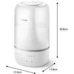 فيليبس،منقي هواء يغطي مساحة لغاية38م2،إستشعار الرطوبة،تنبيه نفاد المياه،أبيض،HU1509/00