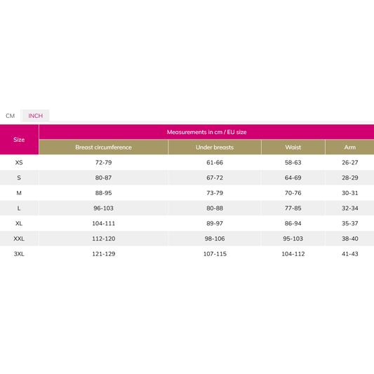 ليبوالاستيك mtf smoth comfort،مشدتجميلي للصدر مع الذراع،مقاس L