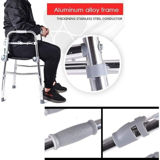 مشاية،ألمنيوم،4أرجل،مع مقعد،قابلة للطي،DY04961 L