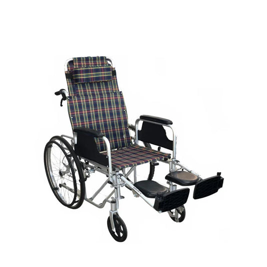 كرسي متحرك،عرض المقعد 51 سم ، ظهر متحرك مع رافع أرجل ، ملون،DY01954LGC-51